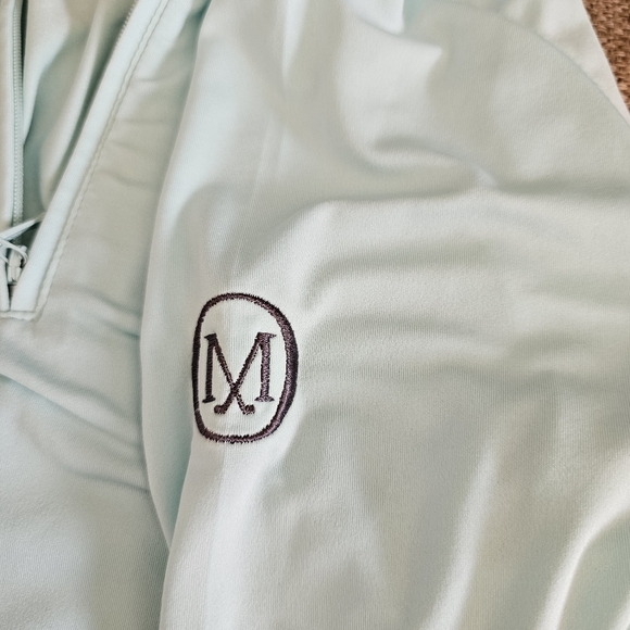 Peter Millar Womens pullover long sleeve top 1/2 zip aqua 50+SPF Medium - Picture 6 of 7